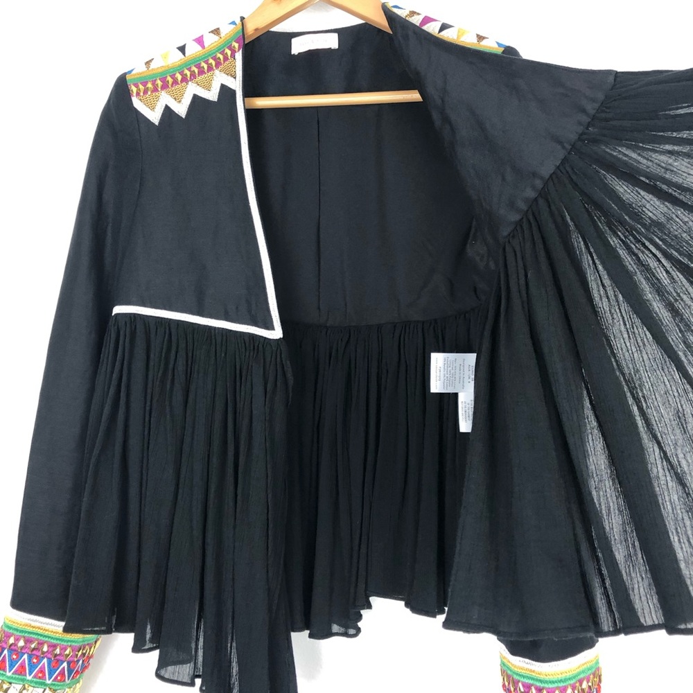 Sass & bide Black embroidered silk jacket